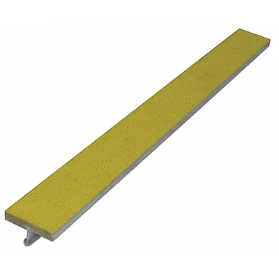 WOOSTER Stair Strip: Full Coverage Grit, Extruded Aluminum, Set in Concrete, 48 in Wd - Full Coverage Grit Stair Treads