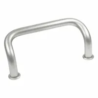 JW WINCO Pull Handle: Threaded Holes, Stainless Steel, Silver, 0.31 in, 2.99 in Grip Lg (MPN 425.1-NI-8-88-GS)