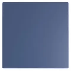 Steel panel with honeycomb core for bathroom partitions. Smooth semi-gloss royal blue finish. Measures 58 inches high by 58 inches wide, 1 inch thick. Suitable for constructing semi-private enclosures in commercial restrooms.