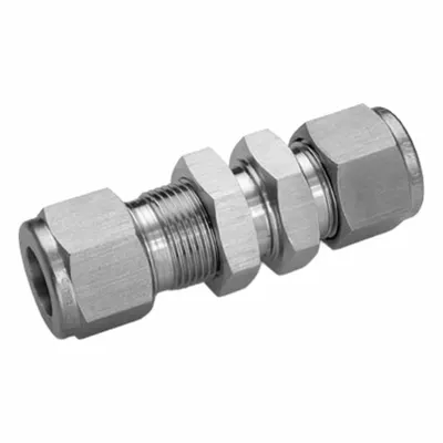 HAM-LET Compression Fitting Adapter: 1/8 in OD x 1/8 in OD Fitting Size - Double-Ferrule Stainless Steel Fittings