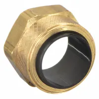 PARKER Compression Fitting Nut: 3/8 in OD Fitting Size, Compression, Brass, 3/8 in Overall Lg, 10 PK (MPN 61P-6)