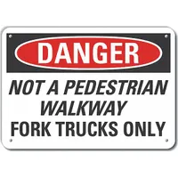 Reflective Pedestrian Danger Sign: Aluminum, Mounting Holes Sign Mounting, Engineer Grade (MPN LCU4-0590-RA_10X7)