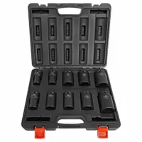 COUNTERACT Commercial Socket Set: 3/4 in Drive Size, 10 Pieces, (1) 12-Point, Chrome (MPN CBBS34-S10)