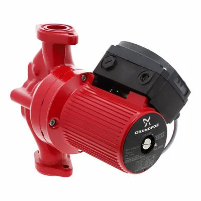 Grundfos Circulating Pump: 3/8 hp HP, 230V AC, Cast Iron, 3, 26 ft Max. Head, 11 in Face to Face - General-Purpose Inline Circulator Pumps