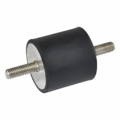 JW WINCO Vibration-Isolating Mount: Cylindrical, Natural Rubber - Male x Male Vibration-Isolating Mounts