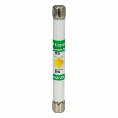 Fast-acting cylindrical fuse rated at 20 A and 1500 V DC. Suitable for overcurrent protection in DC circuits, commonly used in photovoltaic systems and combiner boxes.