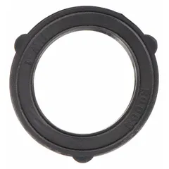 EPDM garden hose washer in black, designed for 3/4 in hose I.D. Rated for 75 psi maximum working pressure at 70°F and 100°F. Used to create a seal between hose and fitting in irrigation, washdown, and fluid-transfer systems.