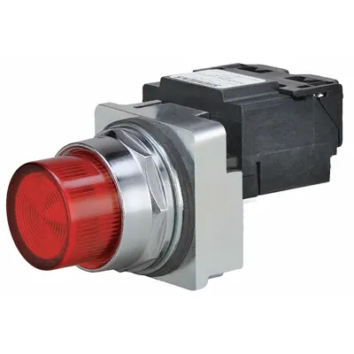 Siemens Pilot Light: 30 mm Panel Mounting Size, Red, Incandescent - Incandescent Pilot-Lights