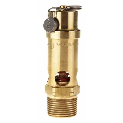 CONRADER Safety Valve: Soft Seat, 3/4 in (M)NPT Inlet (In.), 3/4 in (F)NPT Outlet (In.) - Soft Seat Pneumatic Safety Valves