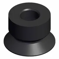 SMC Pad Unit: Flat, w/o Adapter, 10 mm Pad Dia, Silicone, Black, 40, 7 mm Pad Ht, ZP3 (MPN ZP3-10UMS)