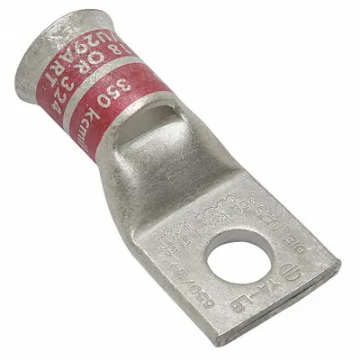 BURNDY Compression Lug: 1/2 in Stud Size, 350 kcmil – 350 kcmil For Wire Sizes - One-Hole Compression Lugs