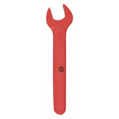 WIHA Open End Wrench: Alloy Steel, High Visibility Coating, 12 mm Head Size - Metric, Single End, Open End Wrenches