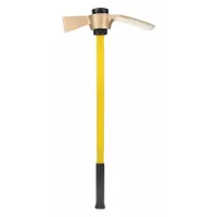 AMPCO Mattock: Nickel Aluminum Bronze Head, 7 in Adze Lg, 3 7/8 in Adze Wd, Fiberglass Handle (MPN M-55FG)