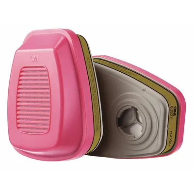 3M Combination Cartridge: Magenta/Olive Color, Bayonet - 3M 6000, 6500, 7500, or FF-400 Reusable Respirators Compatible Filters & Cartridges