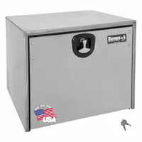 BUYERS PRODUCTS Underbody: Underbody Truck Box, Single Drop-Down Door Door, 18 in Overall Dp, Silver (MPN 1702595)