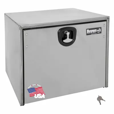 BUYERS PRODUCTS Underbody: Underbody Truck Box, Single Drop-Down Door Door, 18 in Overall Dp - Single Drop-Down Door Boxes