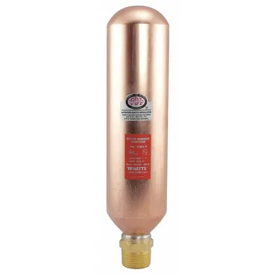 Watts Water Hammer Arrestor: 1 in Pipe Size, NPT, 11 3/16 in Overall Ht - Water Hammer Arrestors