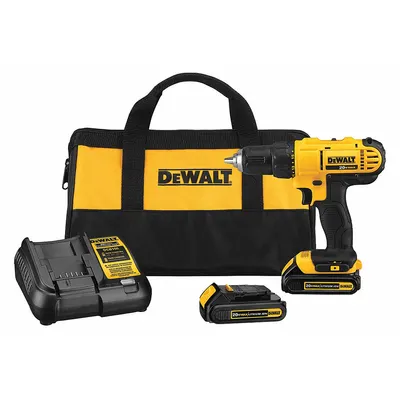 DEWALT Drill Kit: 20V MAX*, Compact, 1/2 in Chuck, 1,500 RPM Max., Brushless - DEWALT Cordless Pistol-Grip Drills