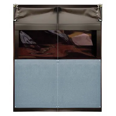 CHASE Swinging Door: PVC, 2 Doors, Gray, 5 ft Door Wd, 7 ft Door Ht, Window Included - General Purpose Swinging Doors