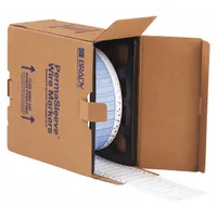 Sleeve Label: 1/4 in x 2 in, Polyolefin, White (Matte), For 8 AWG to 16 AWG Wire Gauge (MPN PS-250-2-WT)