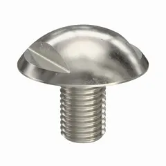 M6x1.00 thread, 10 mm length, truss head with spanner drive, 10 mm width across flats. Made of 316 stainless steel with plain finish. Used for panel mounting in sanitary environments where corrosion resistance and cleanability are required.