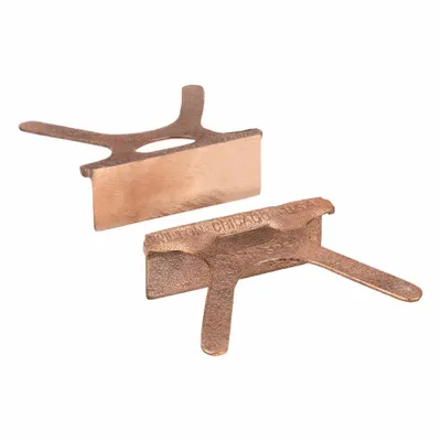 WILTON Replacement Vise Jaw: Copper, For 8 in Vise Jaw Wd - Screw-In Vise Jaw Caps