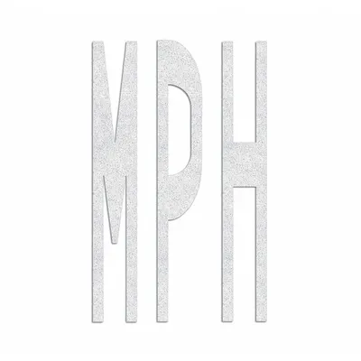 RAE Preformed Thermoplastic Pavement Markings: Mph, White, 8 ft Lg - Pavement Pre-Determined Messages