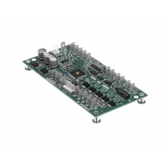 Replacement control board for HVACR systems. Manages electrical signals to regulate heating, cooling, and ventilation functions. Used to restore operation in equipment with control circuit failure.
