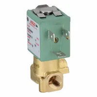 ASCO Solenoid Valve: 2-Way, Normally Closed, 1/8 in Pipe Size, 24V AC, Compact, Brass Body, FKM Seal (MPN SC8256B045V)