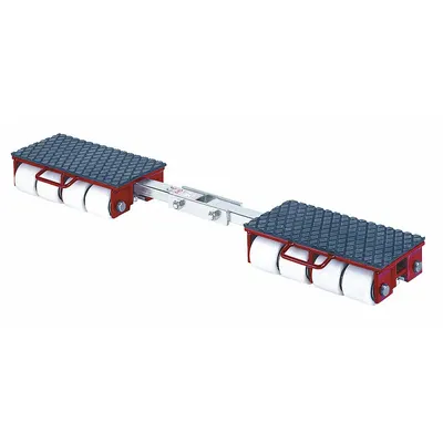 GKS-PERFEKT Machine Roller: 39,600 lb, 4 3/8 in Deck Ht, 5 7/8 in L x 16 in W, (16) Rollers - Front- & Rear-Support Machine Rollers