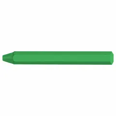 This wax lumber crayon features a medium 11/16 inch tip for clear marking on wood, concrete, and other rough surfaces. The green mark is visible in temperatures from 40°F to 70°F. Cylinder shape for comfortable grip. Suitable for construction, lumber yards, and industrial marking applications.
