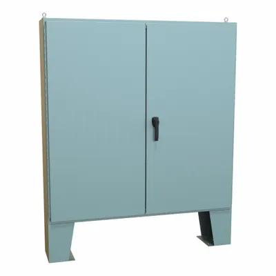 HAMMOND Electrical Enclosure: Steel, 60 in x 60 in x 11 in, NEMA 12, w/Panel, Solid Cover - Steel Dust-Tight Enclosures