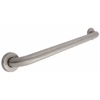 TAYMOR Wall Grab Bar: Straight, 18 in Lg, 1 1/4 in Dia, Stainless Steel, Satin, 300 lb Wt Capacity (MPN 01-C230018)