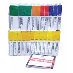 Bulk, latex-free refill for industrial first aid cabinets serving up to 75 people. Contains 164 components including 24 burn creams, 8 knuckle bandages, and a trauma pad. Meets ANSI/ISEA Z308.1-2015 Type I standards. No oral or inhalant medication included.