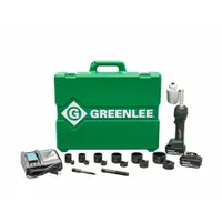GREENLEE Knockout Tool Kit: 18V DC, 4 in Punching Capacity (Steel), For 10 ga Max. Steel Thick (MPN LS100X11SB)