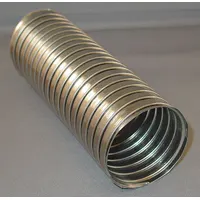 DAYCO Metal Exhaust: 4 in Hose Inside Dia., 24 in Hose Lg, 304 Stainless Steel, Silver (MPN WFF-424)