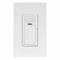 LEVITON Dimming Wallbox Sensor: LED, Passive Infrared (PIR), 120V AC, 0 to 10V Dimming, Wall, White (MPN ODP10-M1W)