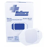 MEDSOURCE IV Dressing: 2 3/8 in Overall Lg, Polyurethane, White (MPN MS-11121)