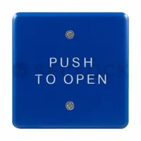 BEA Exit Push Button: 4 1/2 in Ht, 5/8 in Dp, 4 1/2 in Wd, ADA Compliant, Aluminum/Stainless Steel (MPN 10PBS451B)