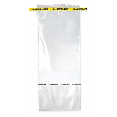WHIRL-PAK Sampling Bag: Write-On, Sterile, 69 fl oz Capacity - oz, 2.04 L Capacity - mL - Write On Sterilized Bags