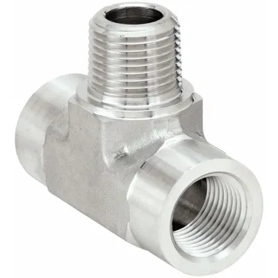PARKER Metal Pipe Tee: Tee (Run x Run x Branch), 1 in x 1 in x 1 in, 316 Stainless Steel - High Pressure Precision Pipe Fittings