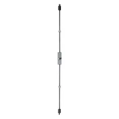 Zinc single hinge bolt designed for use with surface vertical rod push bars. Provides a latching point for exit devices in commercial and industrial door installations requiring panic hardware.