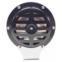 WOLO Electric Horn: 24-48V DC, High Tone, Electric, Black, Painted, 115 dBA Sound Level - Max (MPN 372LAX-24/48)