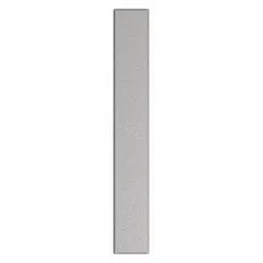 This pilaster is designed for use in commercial bathroom partitions, providing structural support and privacy between stalls. It measures 82 inches in height and 12 inches in width, with a Smooth Semi Gloss finish in Pepper Dust color. The inner core is constructed with a honeycomb core for strength.