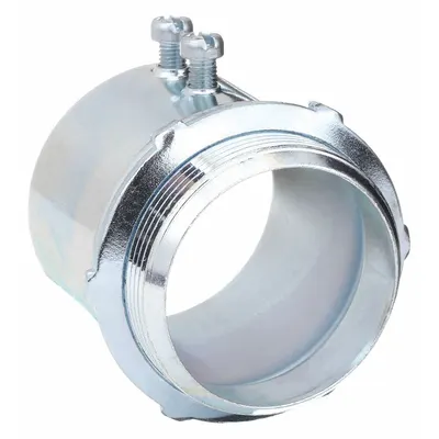 RACO Set Screw Conduit Connector: Steel, 1 1/4 in Trade Size, 2 3/32 in Overall Lg - Set Screw Conduit Connectors