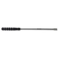 Screwdriver Handle Pry Bar: Chisel End, 28 in Overall Lg, T No, Straight End Angle, ASME B107.52