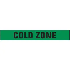 APPROVED VENDOR Cold Zone Barricade Tape, 3 in x 1,000 ft, Polyethylene, Black on Yellow