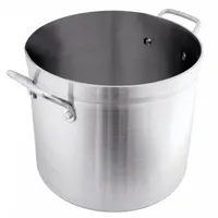 CRESTWARE Stock Pot: 40 qt Capacity, Aluminum, 4 mm Gauge, NSF Certified, 14 7/8 in Dia (MPN POT40)