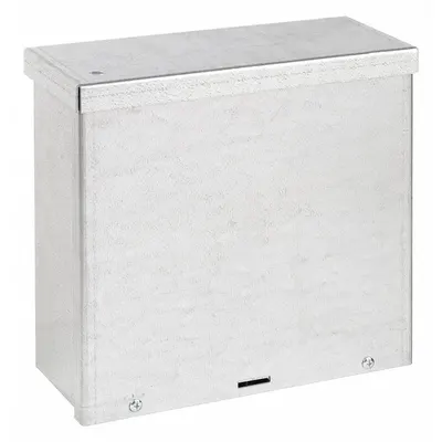 WIEGMANN Enclosure: Steel, 10 in x 8 in x 4 in, 3R, Solid Cover, Screw On, Included - Steel Enclosures with Screw-On Covers
