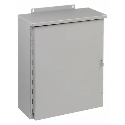 WIEGMANN Enclosure: Steel, 36 in x 24 in x 12 in, 3R, Solid Cover, Hinged - Steel Enclosures with Hinged Covers